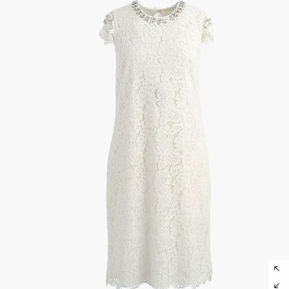j crew white lace dress